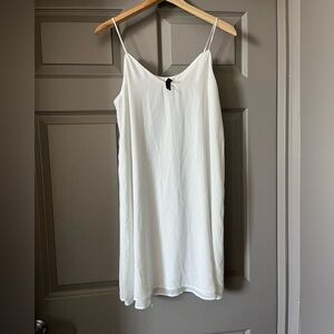 Francesca's Alya White Lined Slip Dress Women's Size Small Shift style